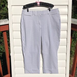 NWT Lane Bryant White and Gray Summer Capris